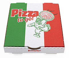 PIZZA TO GO - WHITE pizza box