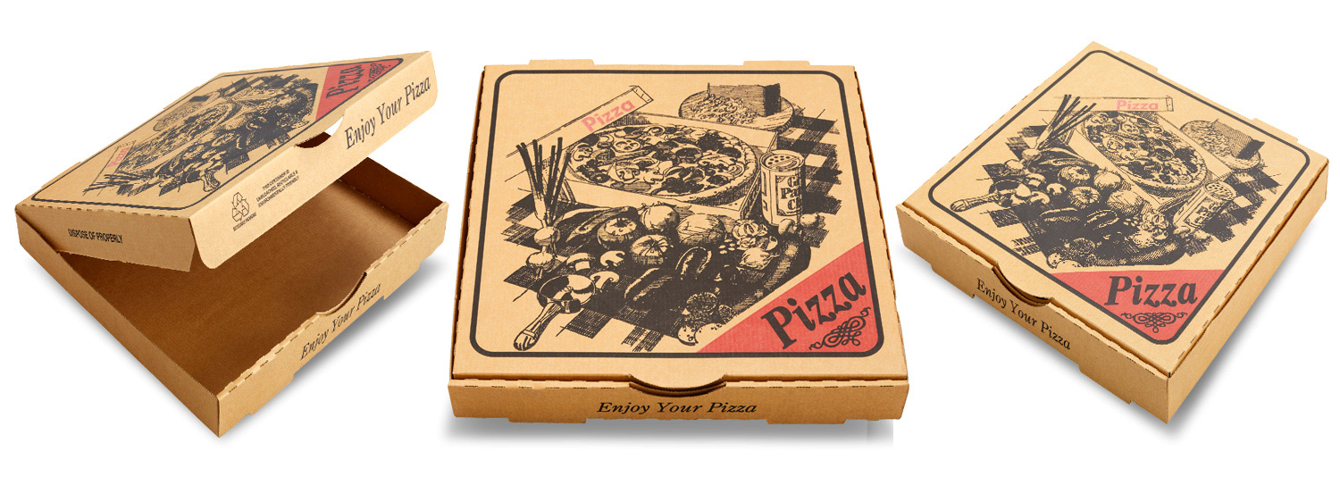 ENJOY YOUR PIZZA - generic printed pizza box